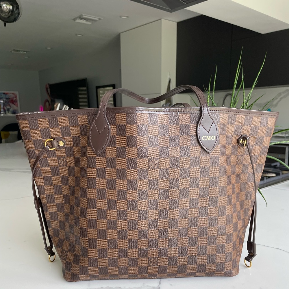 Louis Vuitton Damier Ebene Coated Canvas Neverfull MM